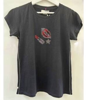 NEW LABEL+THREAD women's graphic ava tee in hot lips